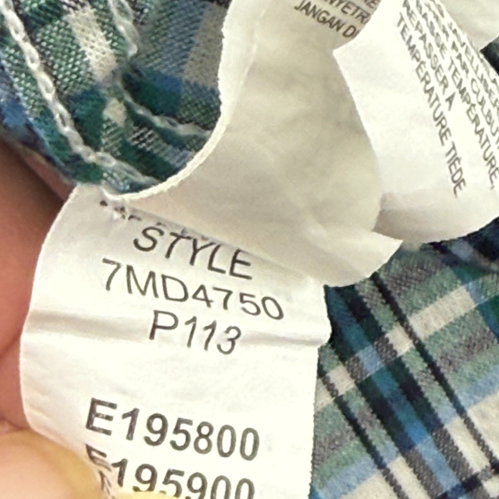 Lucky Brand Mens XXL Pearl Snap Shirt Plaid Grn/Blue Western Wear Casual‎ Cowboy - Picture 10 of 10